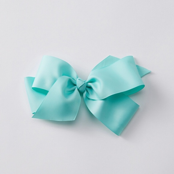 Hanna Andersson Teal Color Ribbon Bow Clip. - Picture 6 of 6